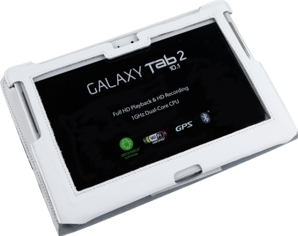 Etui Für Tablet Quer Etui Weiß, Für Samsung Galaxy Tab P5100