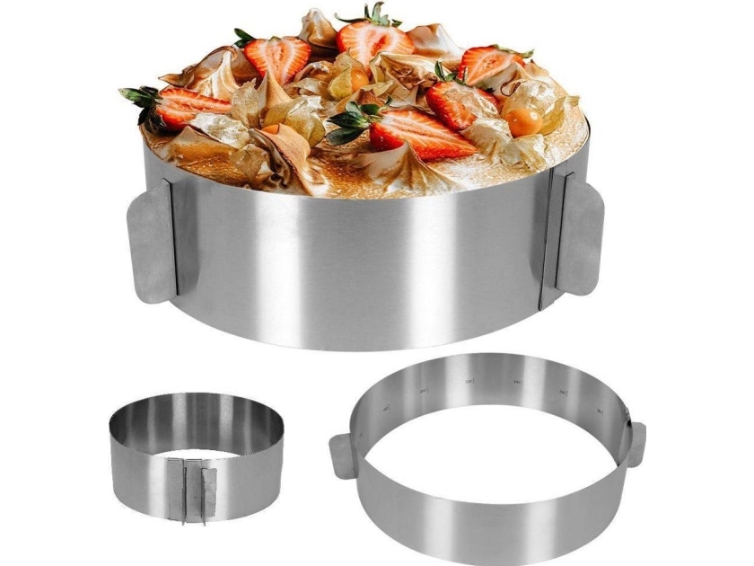 La Cucina Cake bakform justerbar rund utdragbar tårtband stålkant 16-30 cm | Köksutrustning - Bakartiklar - Springform | GameStuff