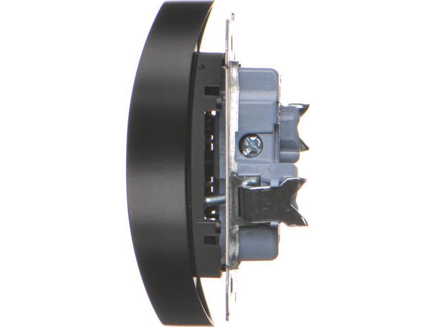 Contact-Simon Simon 54 Doppel-Schutzkontakt-Steckdose Mit Shutter (Modul) 16A 250V Schraubklemmen Schwarz Matt Dgz2mz.01/49
