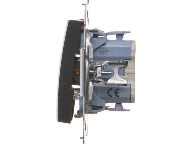 Kontakt-Simon Simon 54 Cross Connector (Module) 10Ax 250V Quick Connects Black Mat Dw7.01/49