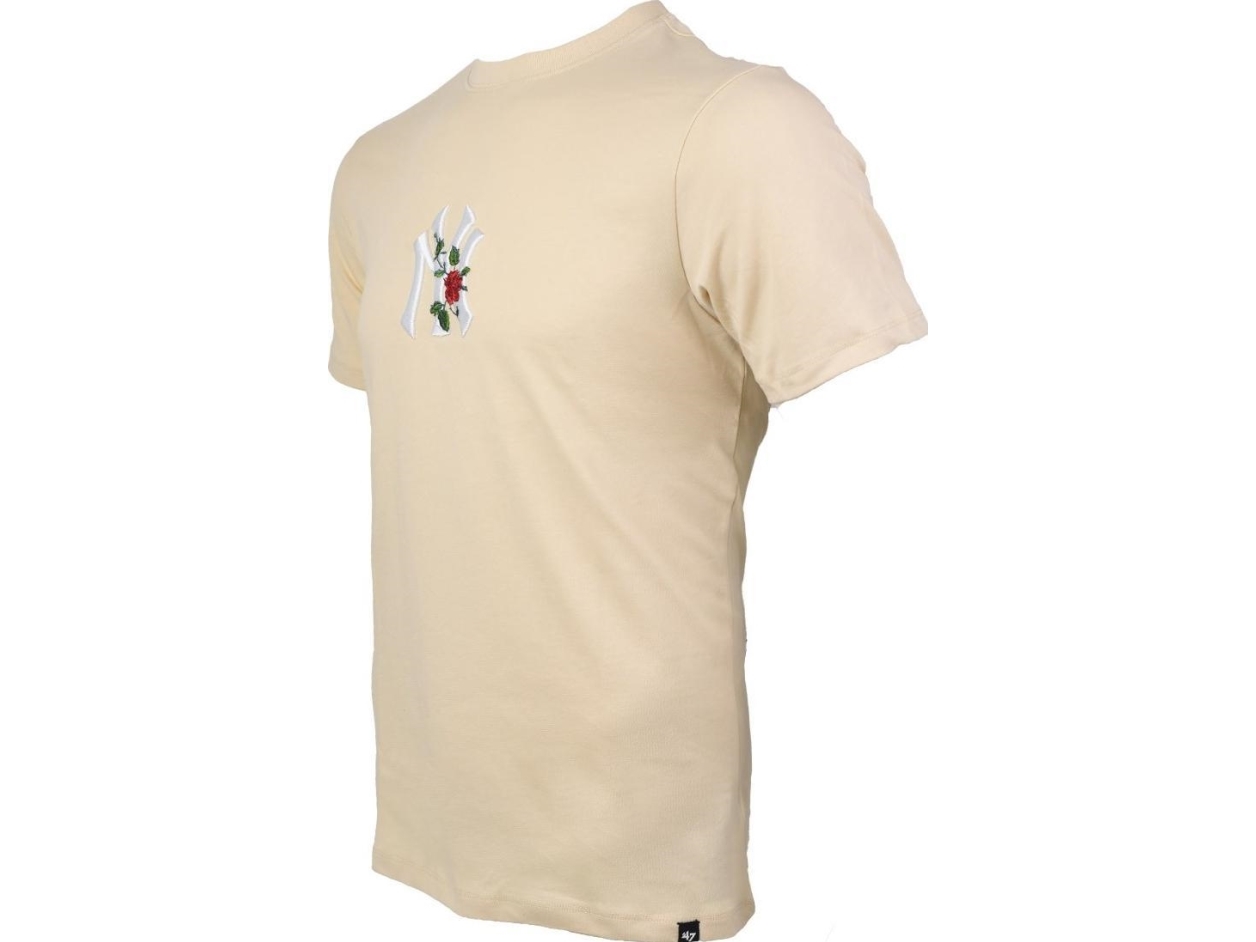 47 Brand Mlb New York Yankees Emb Backer Southside Tee 549815 Beżowe S