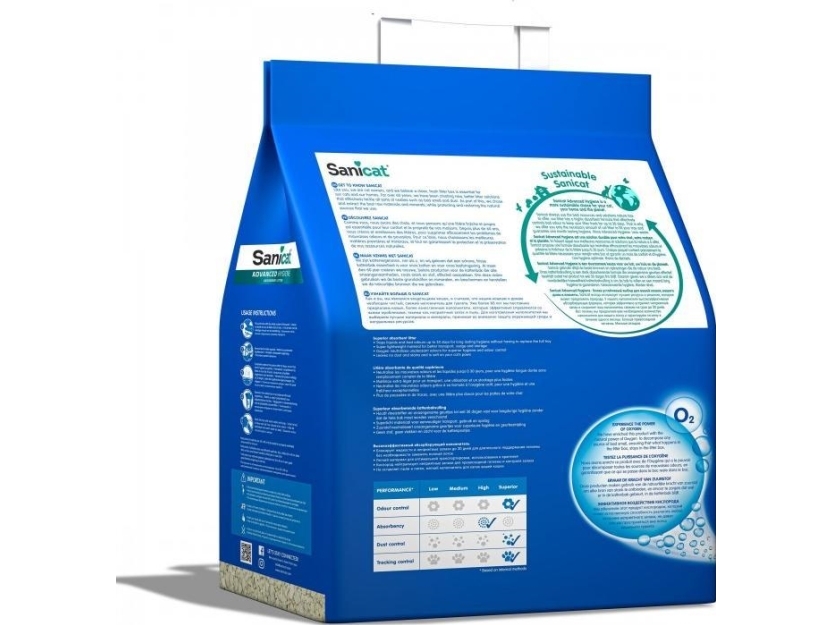 Sanicat Advanced Hygiene kattegrus 5 l uden parfume
