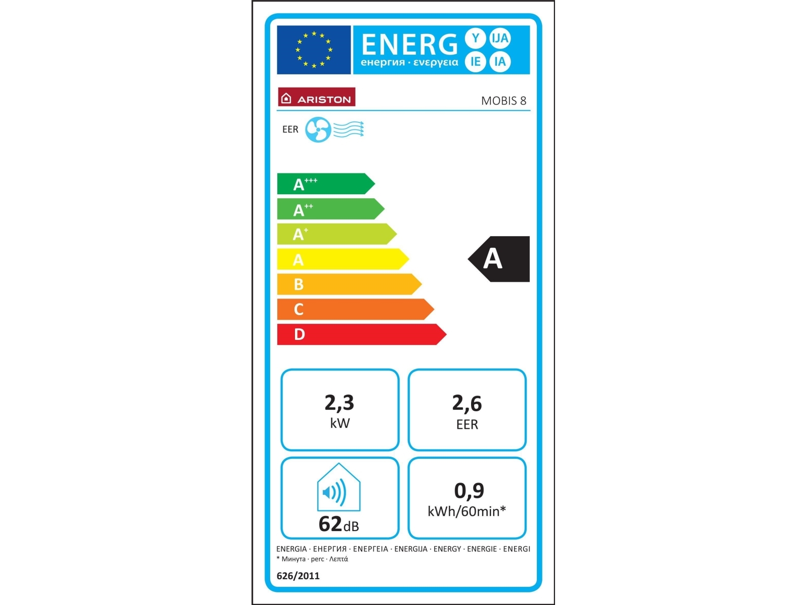 Ariston | Air Conditioner | Mobis 8 | White