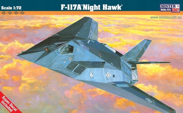 Olymp F-117A Night Hawk modelfly til samlesæt 1:72 E-05