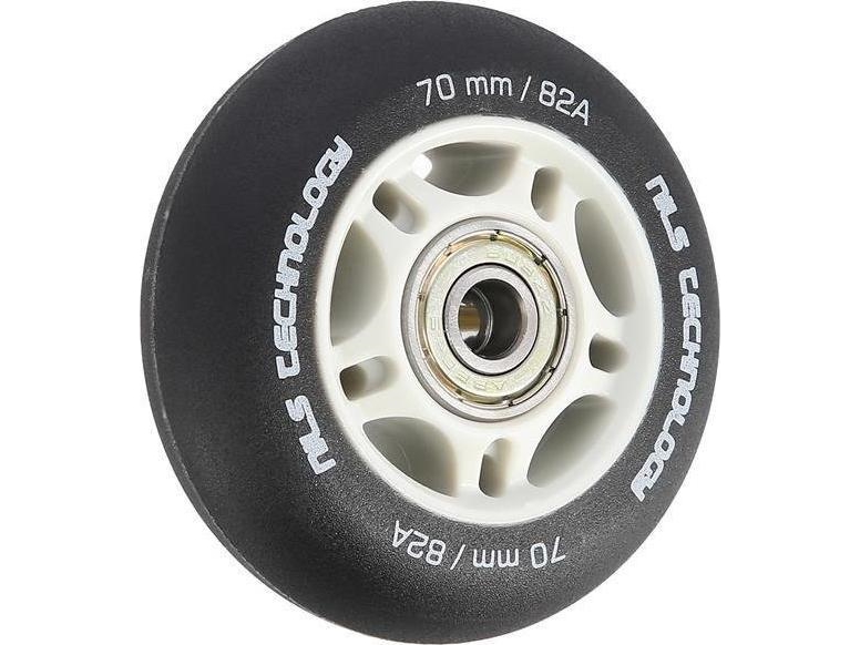 Nils Extreme PU 70x24 82A mat sort (4 stk.) + ABEC-9 (8 stk.) sæt