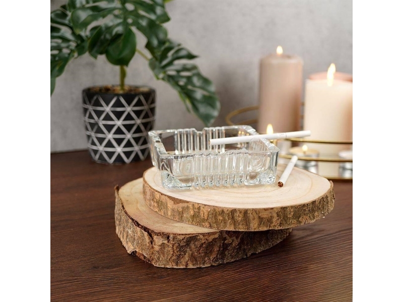 Glas Askebæger Kvadratisk, Klar, 10,5 X 10,5 X 3,5 Cm