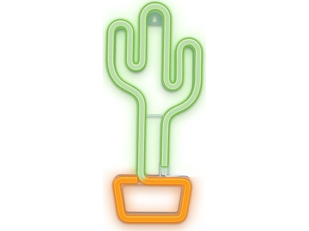 Forever Light Neon Led Light Cactus Orange Green Bat + Usb Flneo2 Light Decoration Figure
