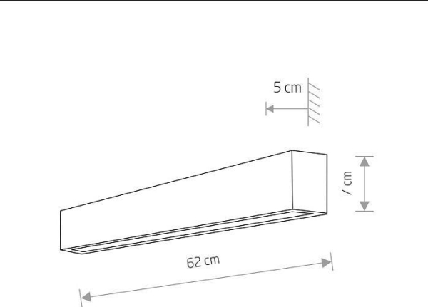 Nowodvorski væglampe STRAIGHT WALL 7596 sort vægarm