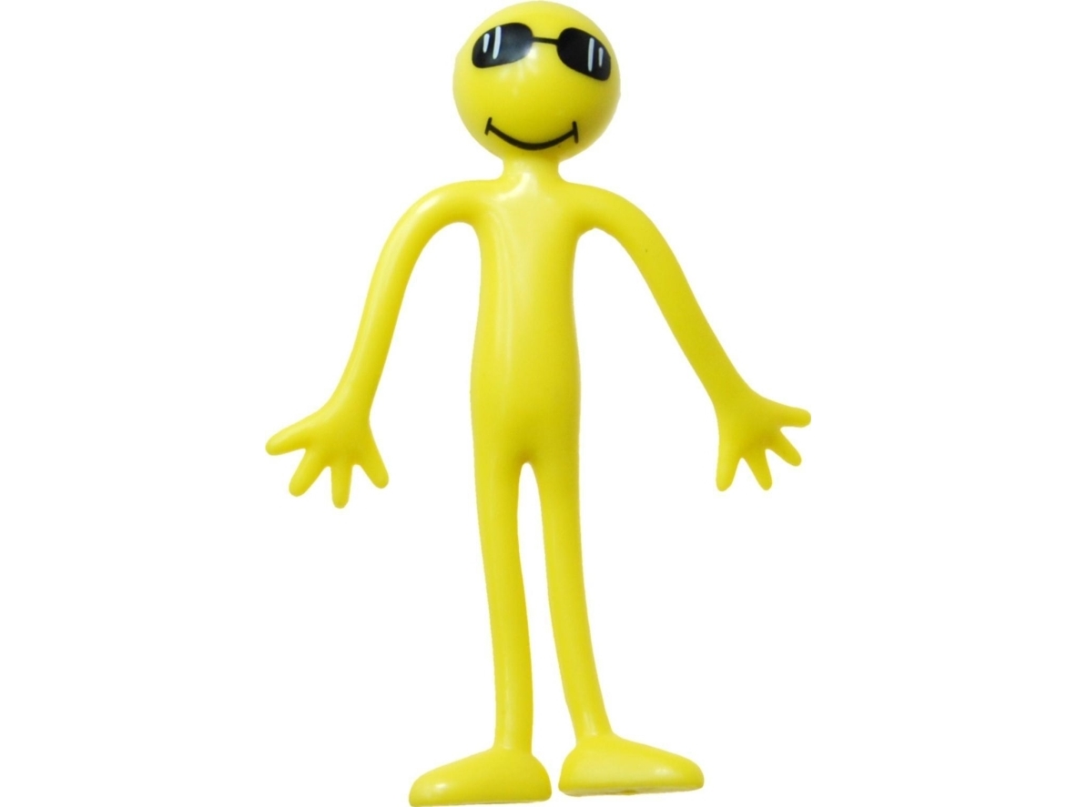 Hipo gummi-figur bøjelig gul-blå 13 cm