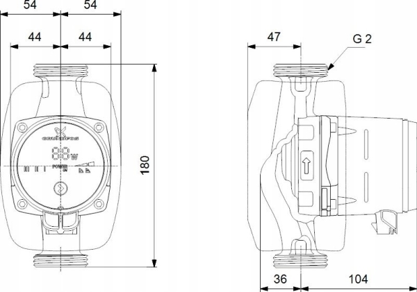 Grundfos Circulation pump Alpha1 32-80 1x230 V | Trädgården - Bevattning av trädgårdar - Dränkbara pumpar | GameStuff