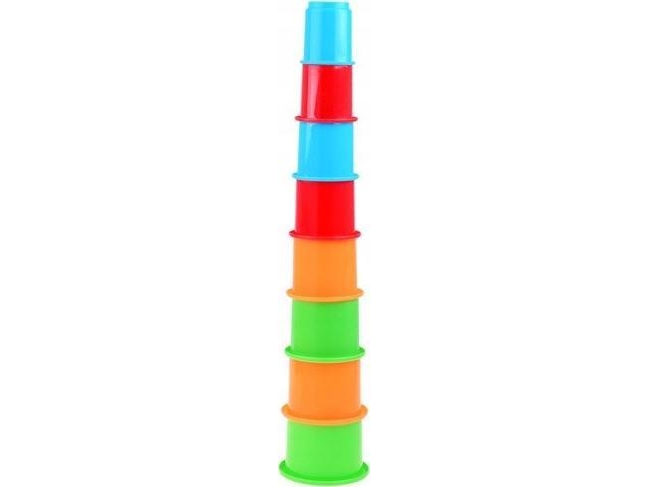 Little Tikes farverige kopper + pyramide ZA2766, 8 dele