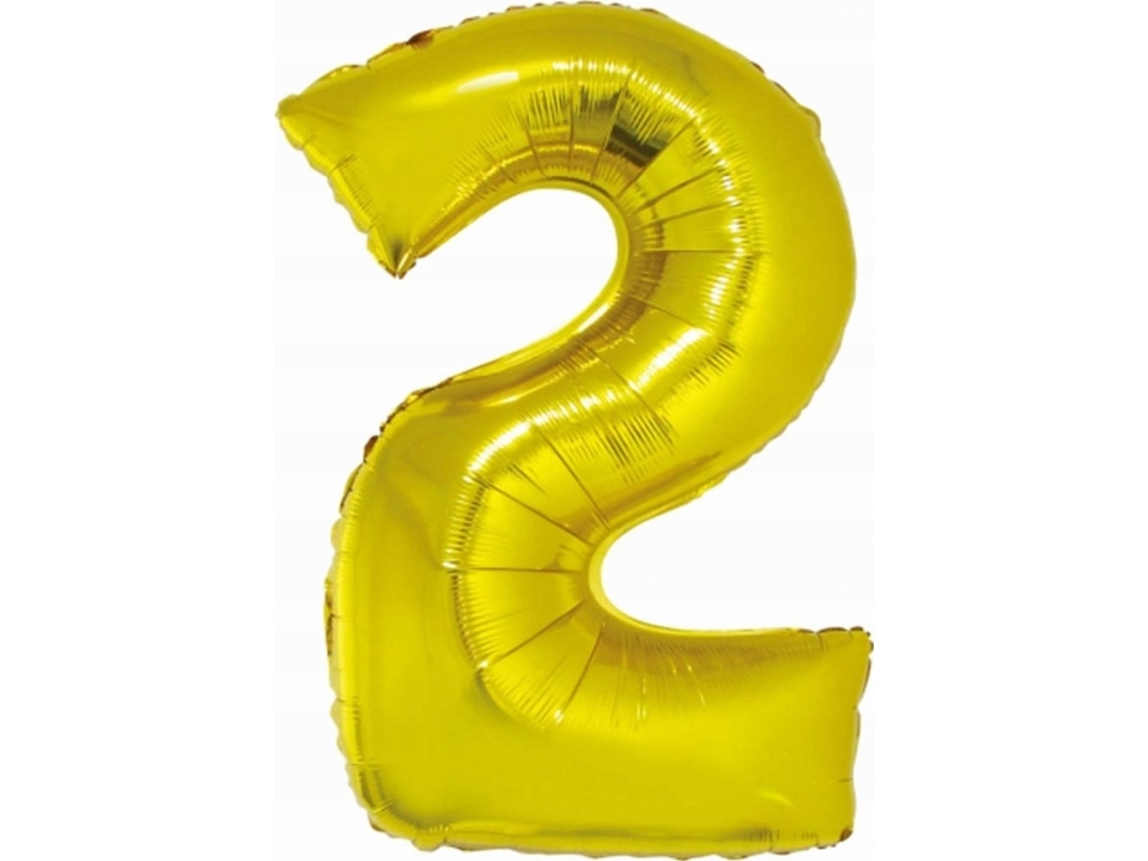 Godan Folieballon Nummer 2 Guld Smart 76 Cm