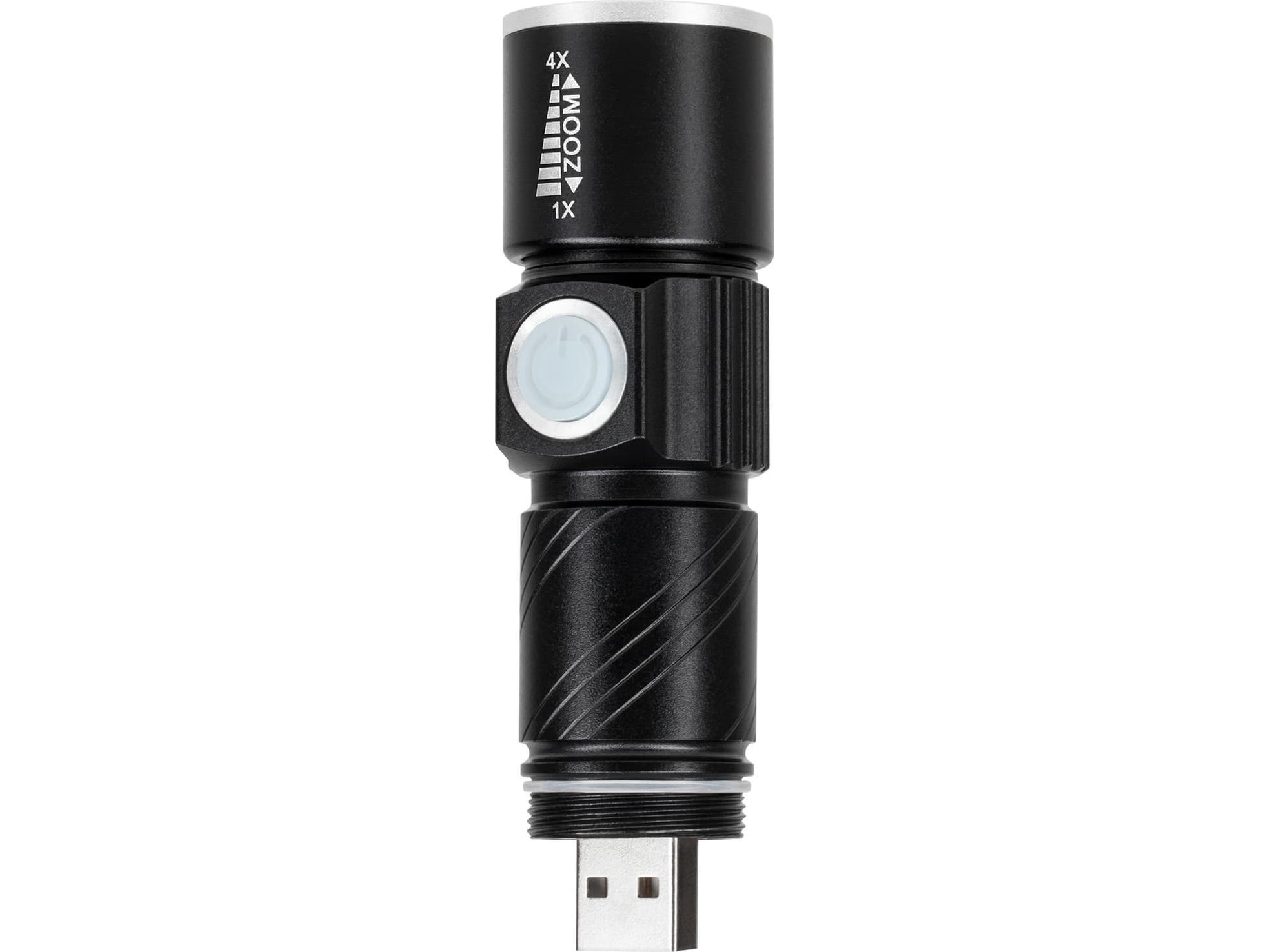 Rebel Aluminiumslommelygte 3W (Zoom, Usb-Stik)