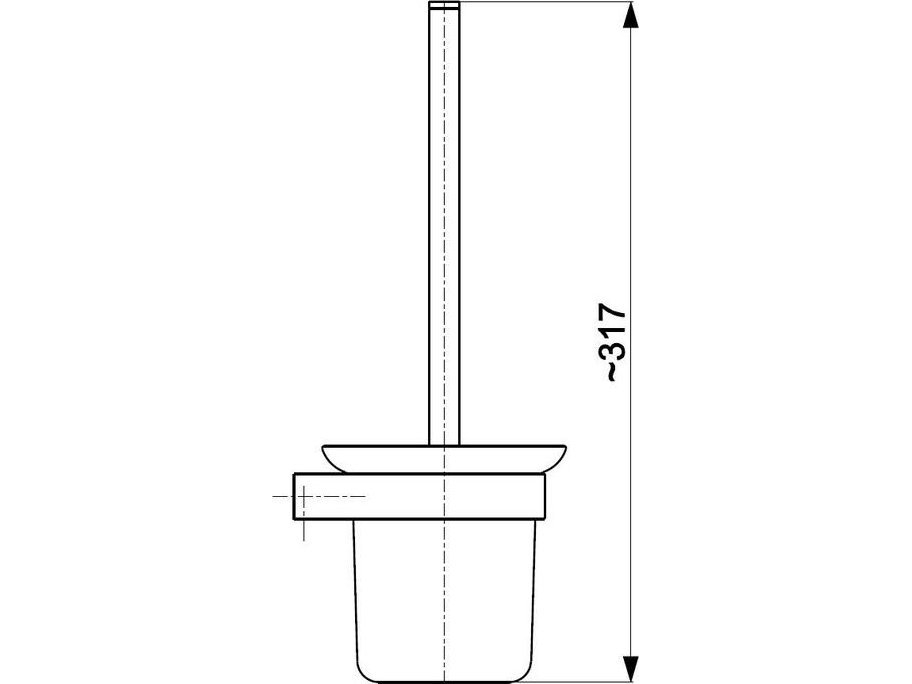 Kfa 864-031-81 Toiletbørste, Sort // Kfa.864-031-81