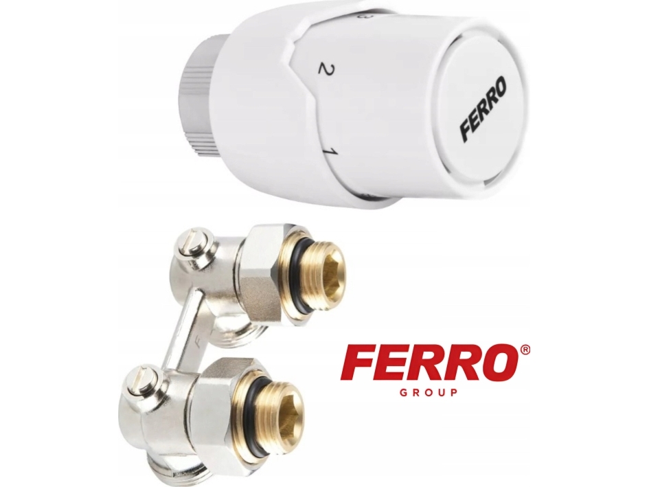 Ferro Ztv21 Thermostat Kit. Angled To Bottom Heating With Head Gt20 // G.Z. Package-Kt-1/2-Fer-Dol-Gt20