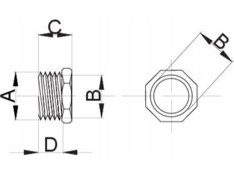 Hydroland REDUKTIONSHJERNE 1/2X3/8 GZ/GW HYDROLAND // LM.RED.1/2X3/8.H