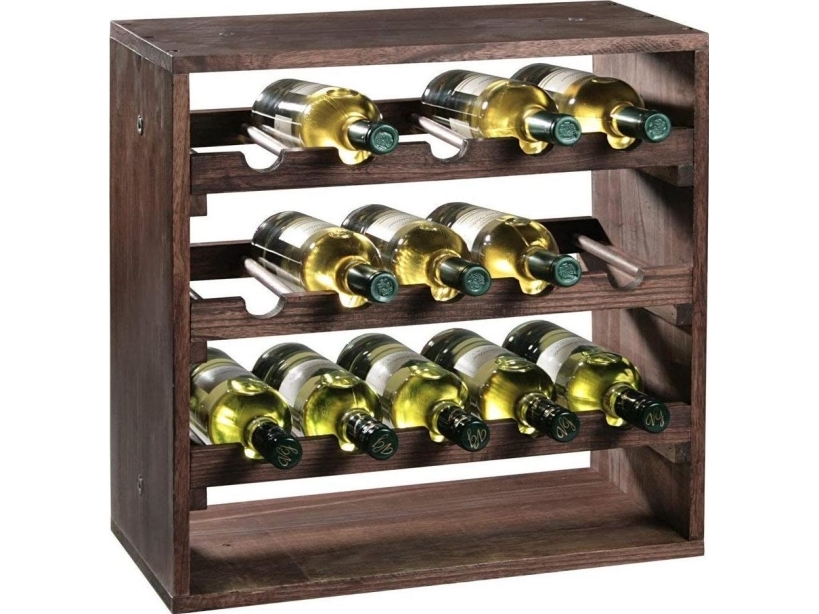 Kesper Weinregal, 15 Flasche(N), Pinienwald, Braun, Wandmontiertes Weinregal