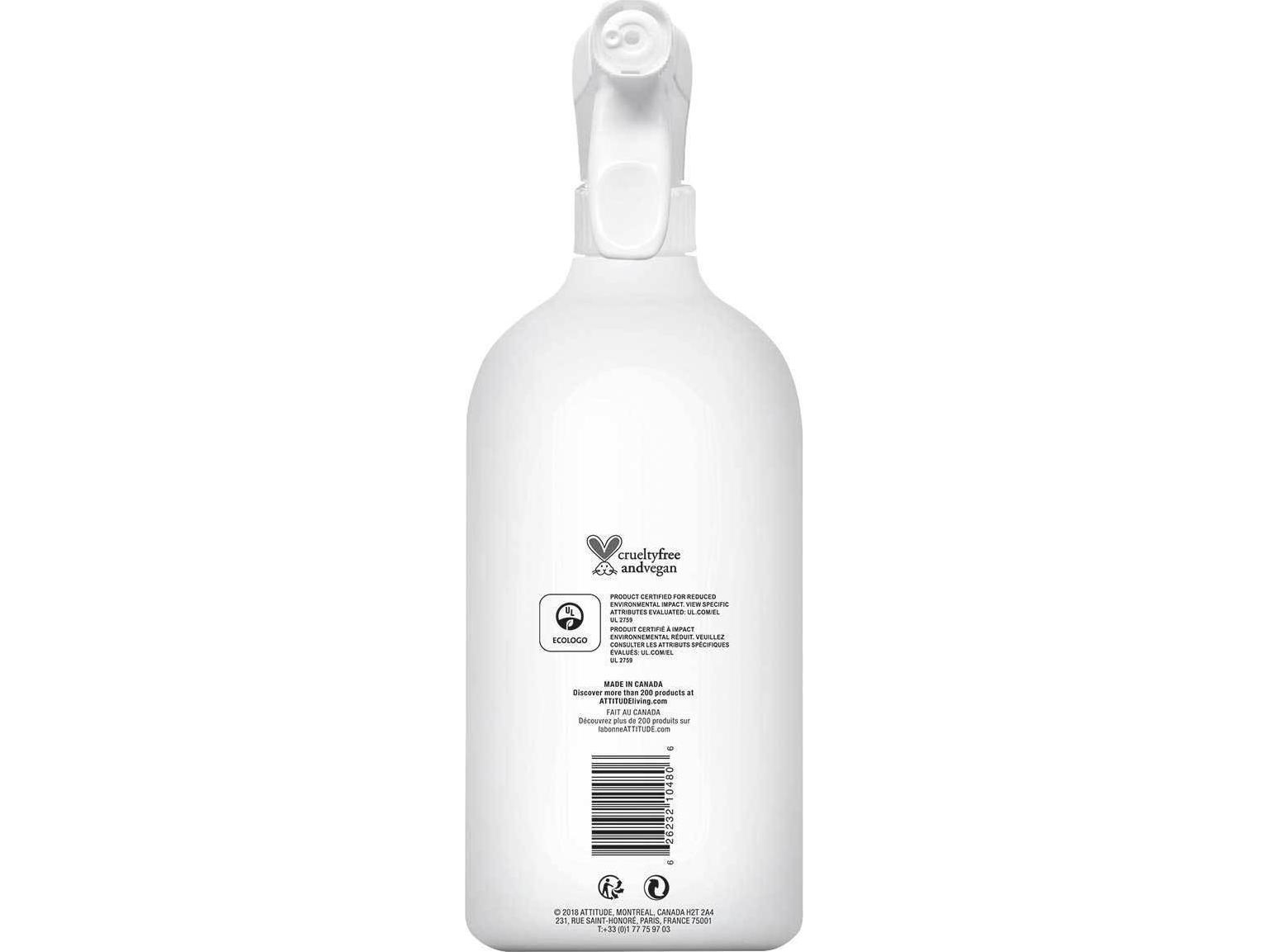 Attitude Attitude, Rengøringsmiddel Til Badeværelset Med Citronskal (Citrusskal), 800 Ml