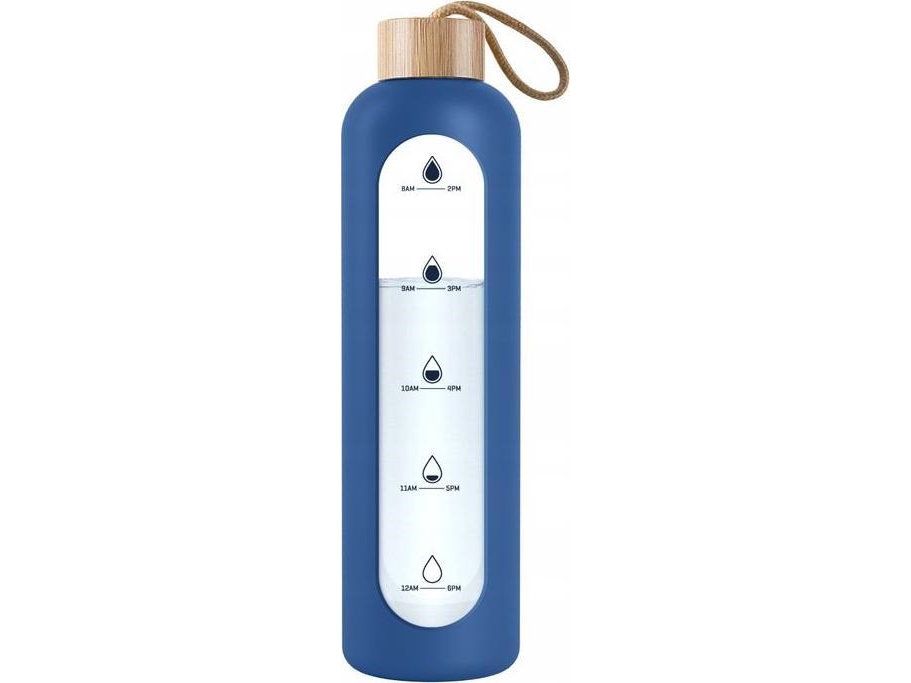 Wessper Motivational Bottle 1 Liter - Blå