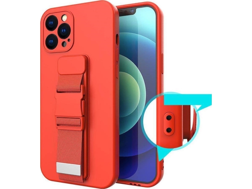 Hurtel Rope Case Silikonetui med lanyard Purse lanyard stropp for Samsung Galaxy S22 Navy Blue