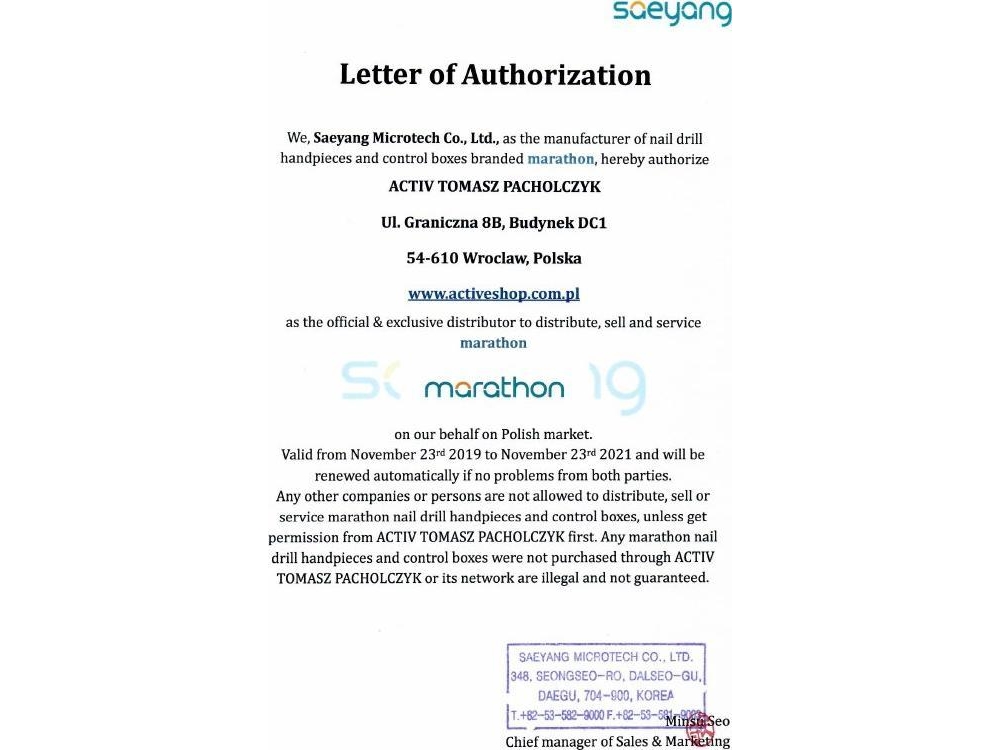 SaeYang SAEYANG FREZARKA MARATHON ESCORT III HVID + H200