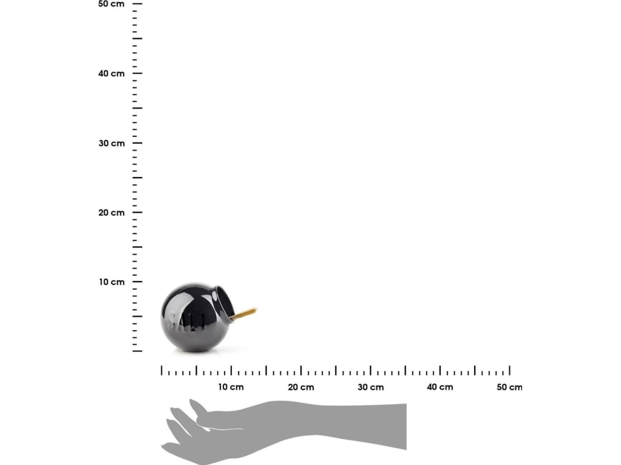 Affek Design MANDERNŲ VANDENYNĖ Juodas Solnica 10,3xh9,3c m