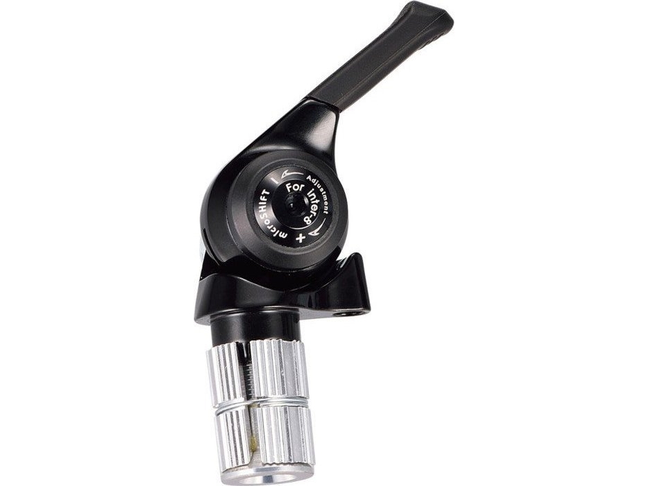 Microshift-håndtag MICROSHIFT INTER 8, højre, 8.rækker, Shimano-kompatibel, Bar End Shifter, indeksering (NY)