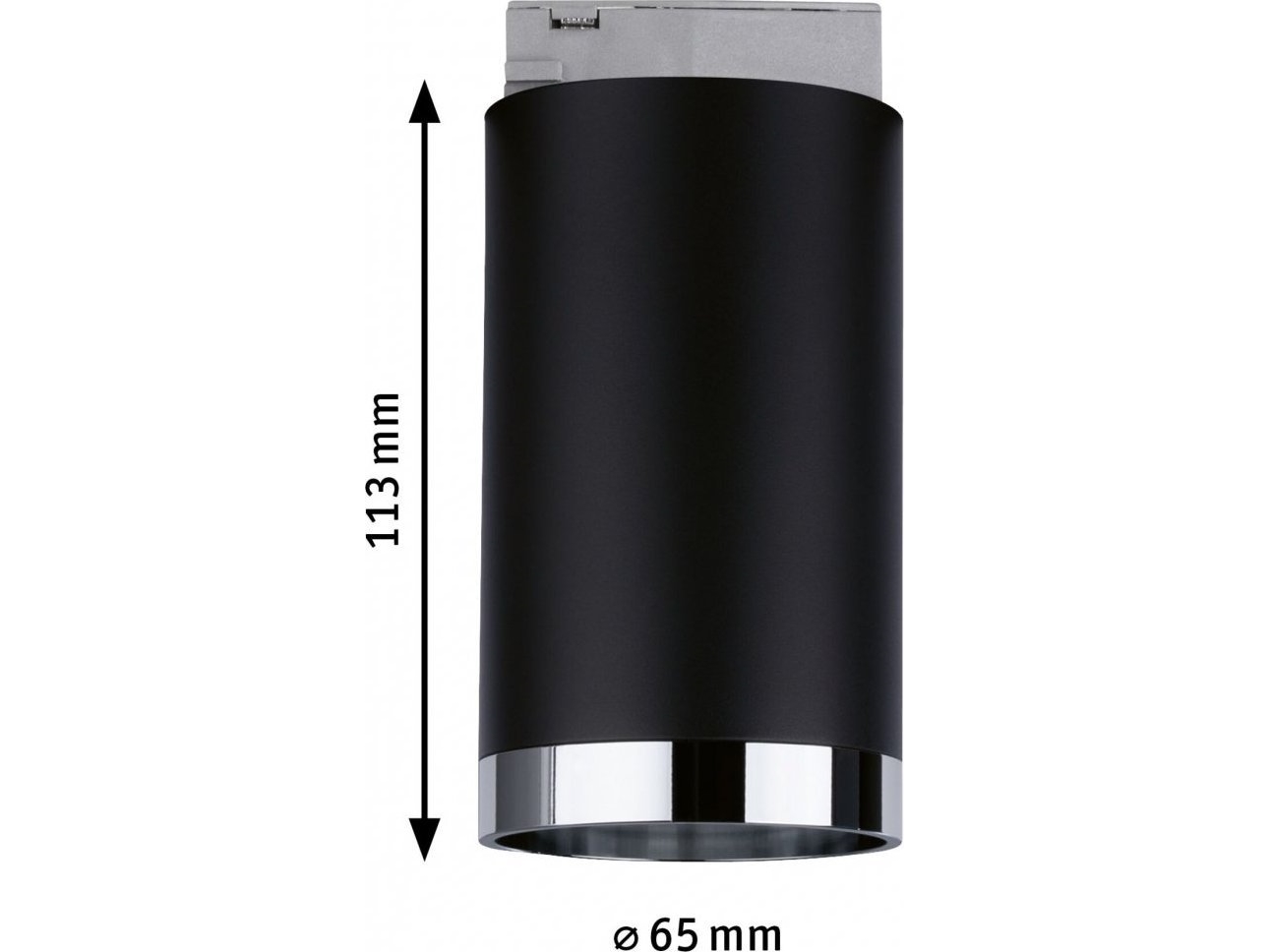 Paulmann Urail System Spot Tube Max. 10W Gu10 Black Matt/Chrome 230V