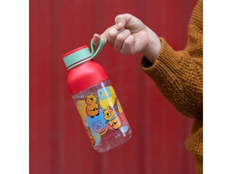 Quokka Quokka Ice Kids Med Strop - 430 Ml Tritan-Vandflaske Med Strop (Happy Quokka)