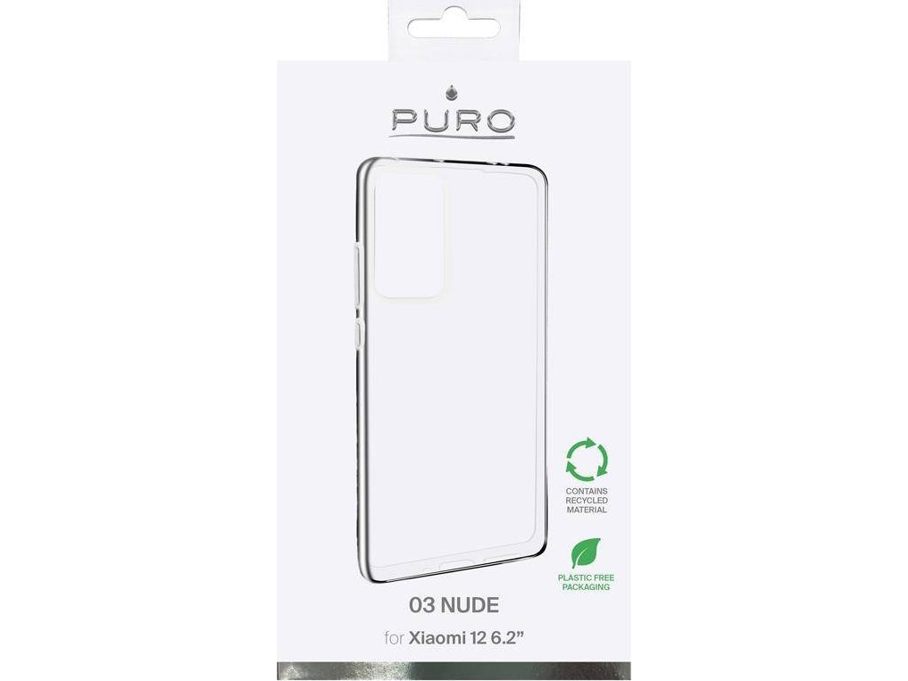 Dėklas Puro 0.3 Nude – „Xiaomi 12/12X Environmental Case“ (Permatomas)