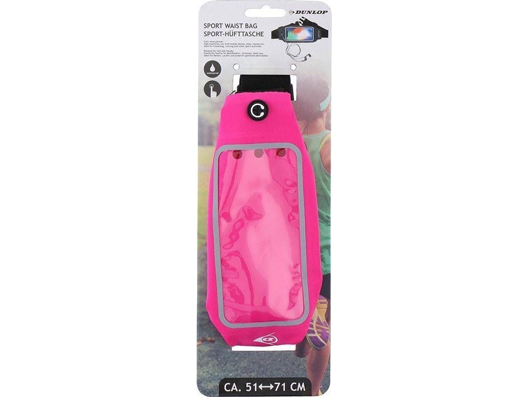 Dunlop - Sportrem för smartphone-elektronik 51-71 cm (rosa) | Sport & Träning - Sportutrustning - Lopp | GameStuff