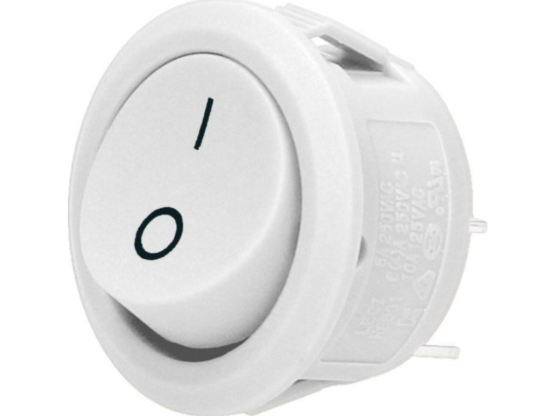 Orno vippling-/krockkontakt rund, vit | N - A | GameStuff