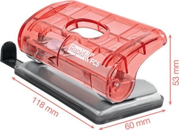 Rapid Dziurkacz ColourBreeze tr.coral | Kontorsmaterial - Hålslagare - Stor kapacitet | GameStuff