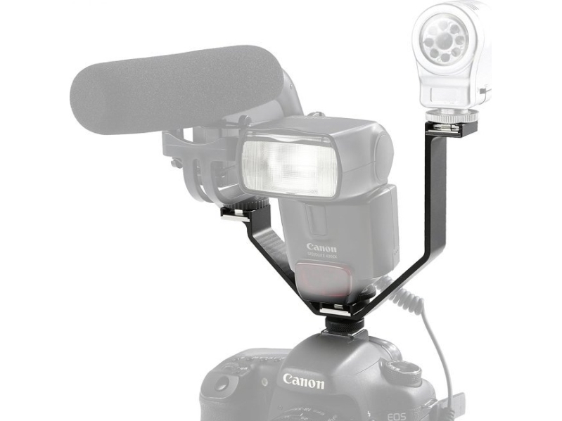 Massa Flash Mounting Rail Til Filmoptagelse 3X Hotshoe