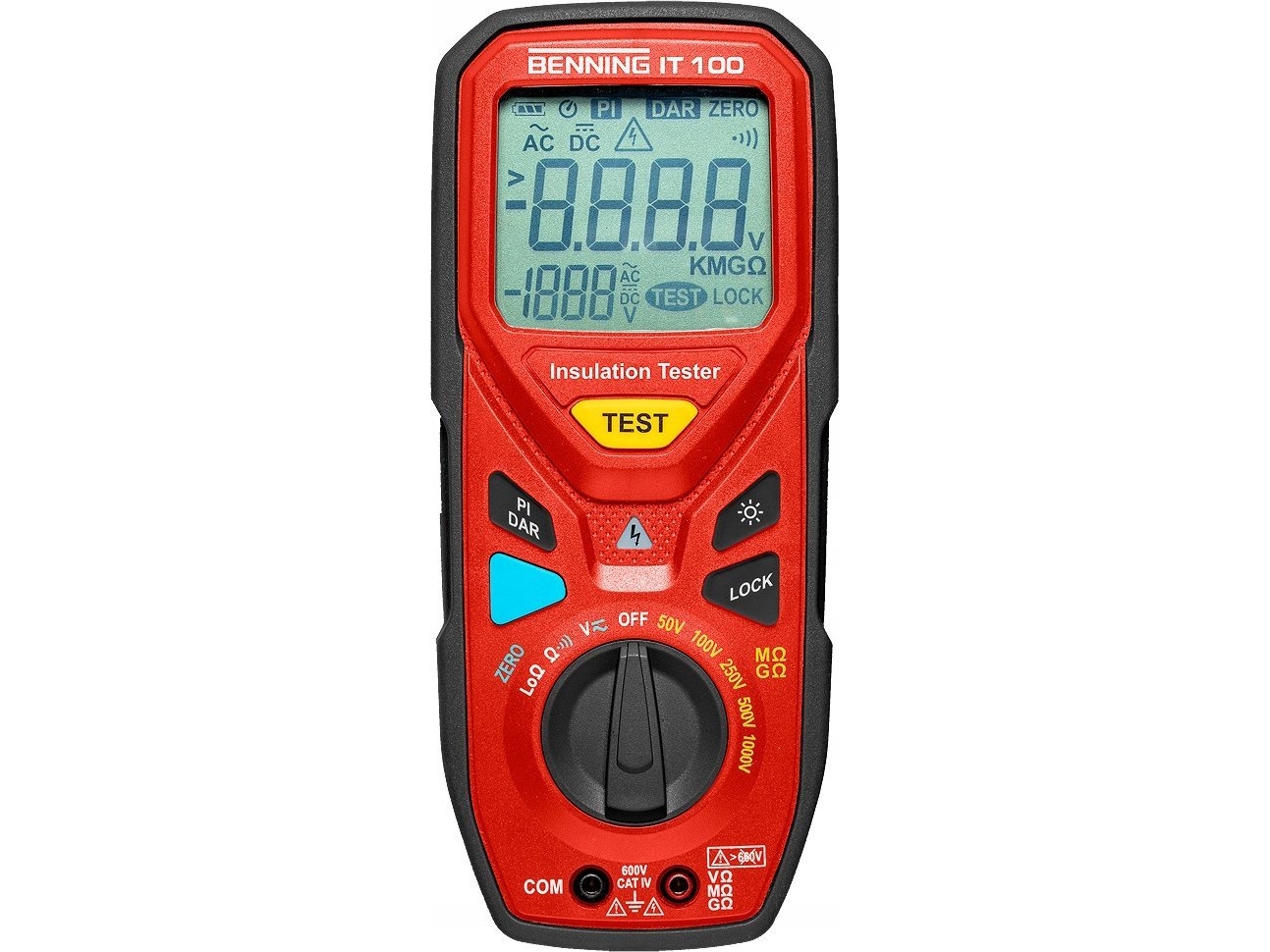 Benning It 100 Isolationsmåler 50 V, 100 V, 250 V, 500 V, 1000 V 20 Gω