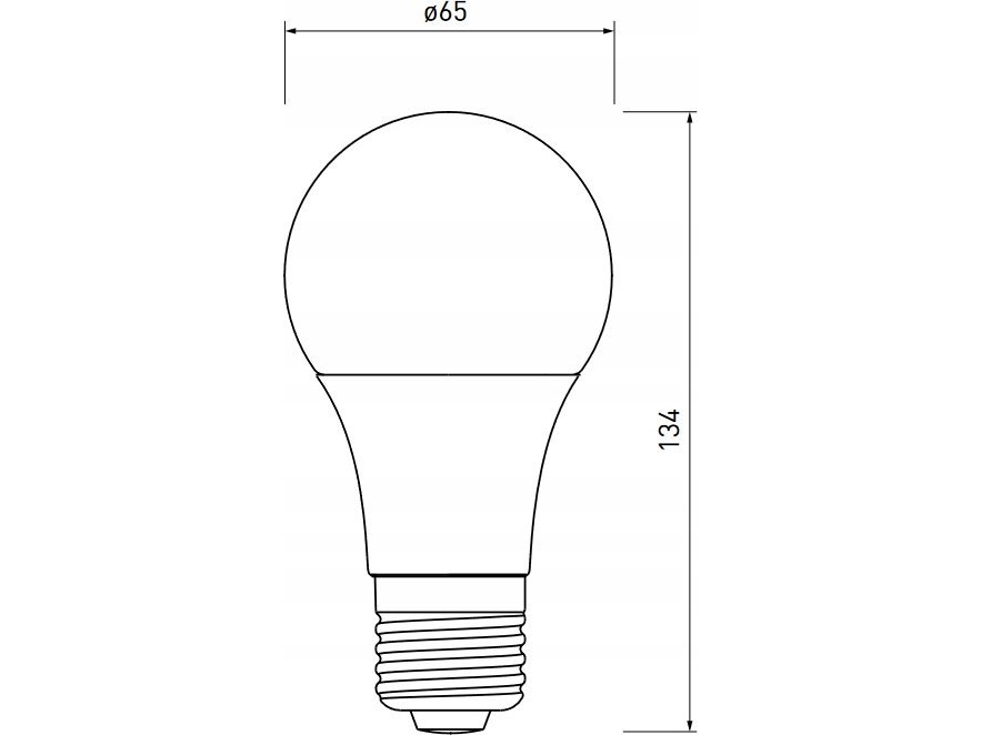 GTV LED lyskilde A65 4000K E27 18W 1700lm LD-PN3A65-18W