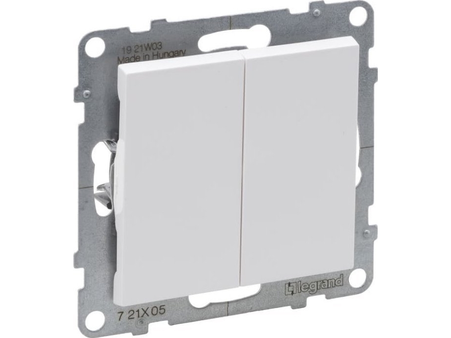 Legrand 2G One-Way Switch Auto Terminals White