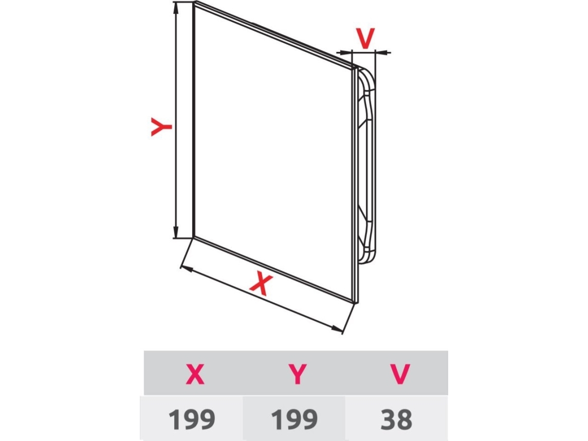 AWENTA dekorationspanel Awenta PTGG125M til Trax Glass ventilatorhus Ø125 mm mat grå