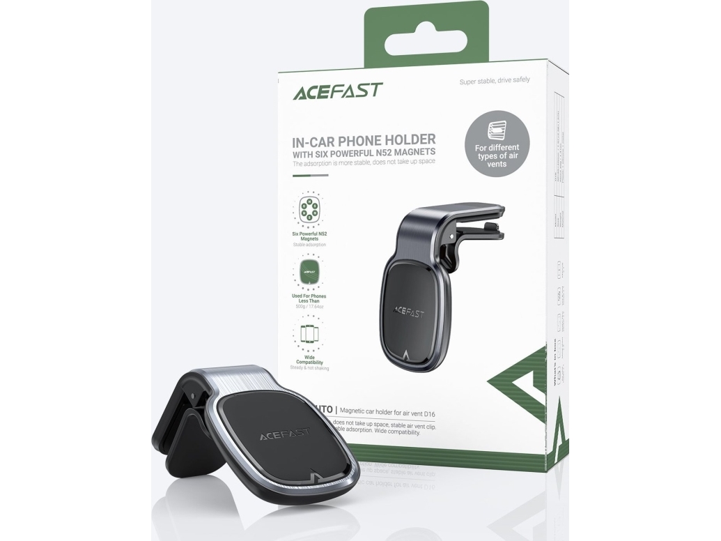 Acefast Acefast Magnetisk Biltelefonholder Til Ventilationsgitter Grå (D16 Grå)