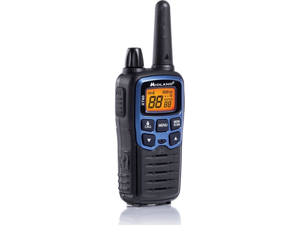 Midland XT60, 24 kanaler, 446.00625 - 446.0937 MHz, LCD, AAA, 112 g, 54 x 33 x 120 mm | Tele & GPS - Hobbyradio - Walkie talkie | GameStuff