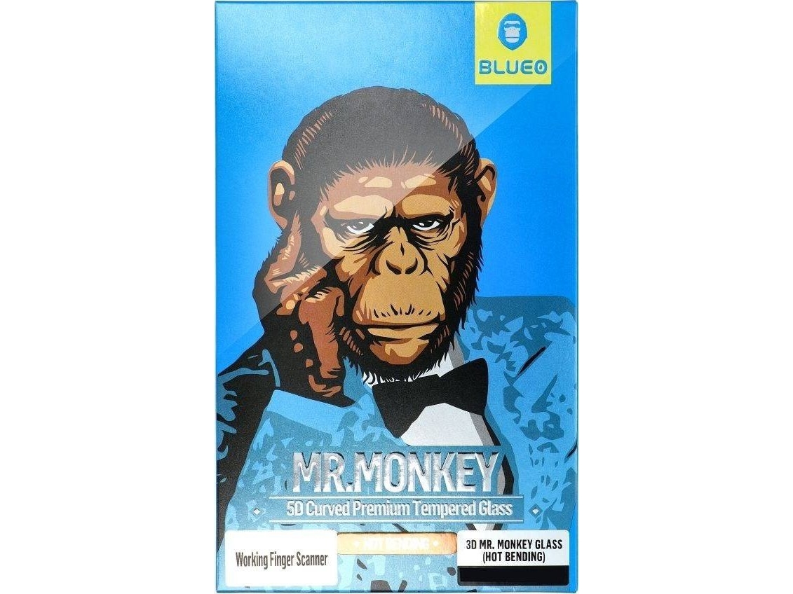 Blueo Hærdet Glas 5D Mr. Monkey Glass - Til Samsung Galaxy S22 Sort (Strong Lite)