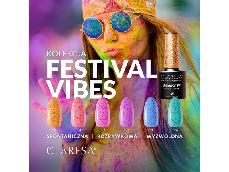 Claresa Soak Off Uv/Led Festival Vibes Hybrid Nail Polish 005 5g