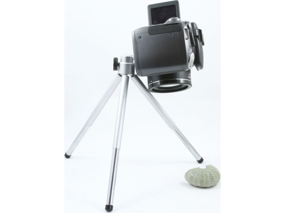 Massa Bordstativ 3-Faset / 120-200Mm / Sølv / Med 3D-Hoved