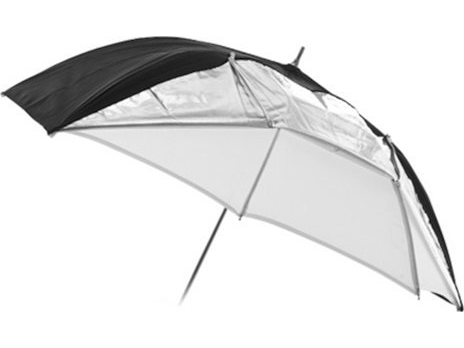 Massa Regenschirm 2In1 Weiß - Diffusor + Reflektor - Silber / 110 Cm