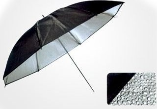 Parasol Stofhimmel Sølv 110 Cm