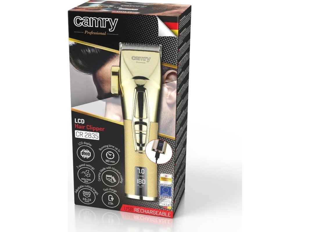 Camry CR 2835G guld | Hårvård - Skägg- / Hårtrimmer - Skäggtrimmer | GameStuff