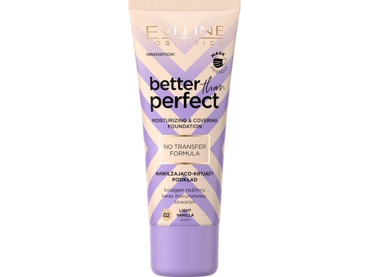 Eveline Kolorowka Eveline Better Than Perfect Foundation Fugtgivende Dæk Nr 02 Light Vanilla 30 Ml