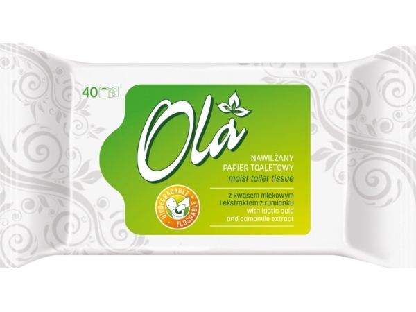 Ola Moistened Toilet Paper With Chamomile Extract 1Op.-40Pcs