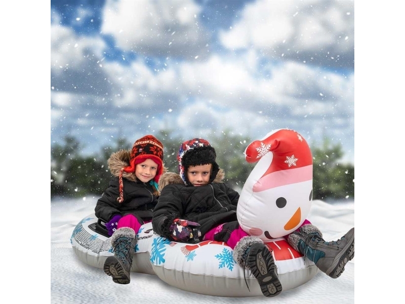 JiLong 2-personers uppblåsbar pulka rutschkana snögubbe 138x74x80 cm 35081 | Utomhusleksaker - Slädar och bobar - Slädar & bob | GameStuff