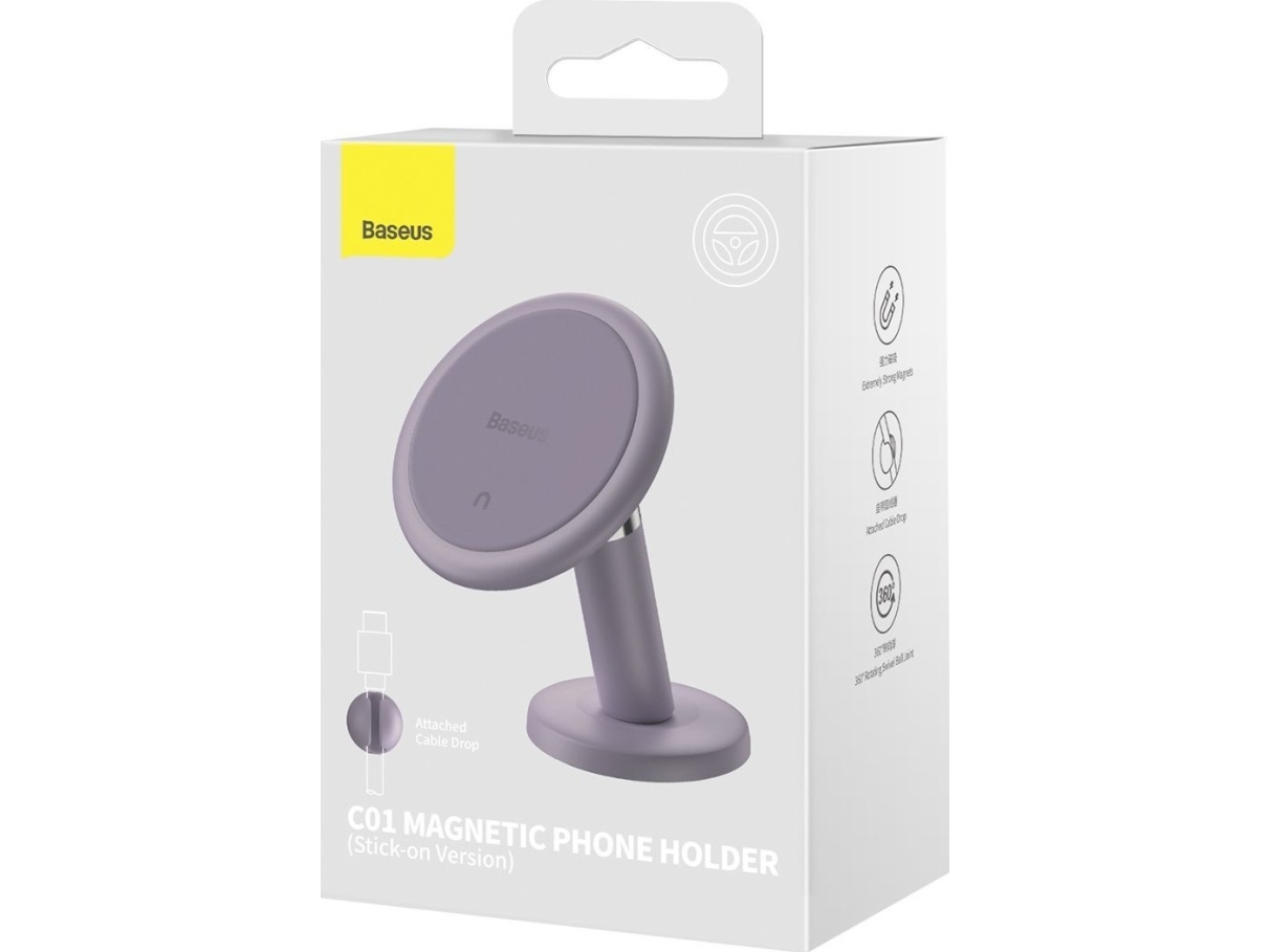 MOBIL BILHÅLLARE C01 MAGNETISK/LILA SUCC000005 BASEUS | Tele & GPS - Mobil tillbehör - Övriga tillbehör | GameStuff